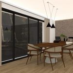 Colorisation 3D pour la définition de la décoration et l'aménagement d'intérieur d'une salle à manger